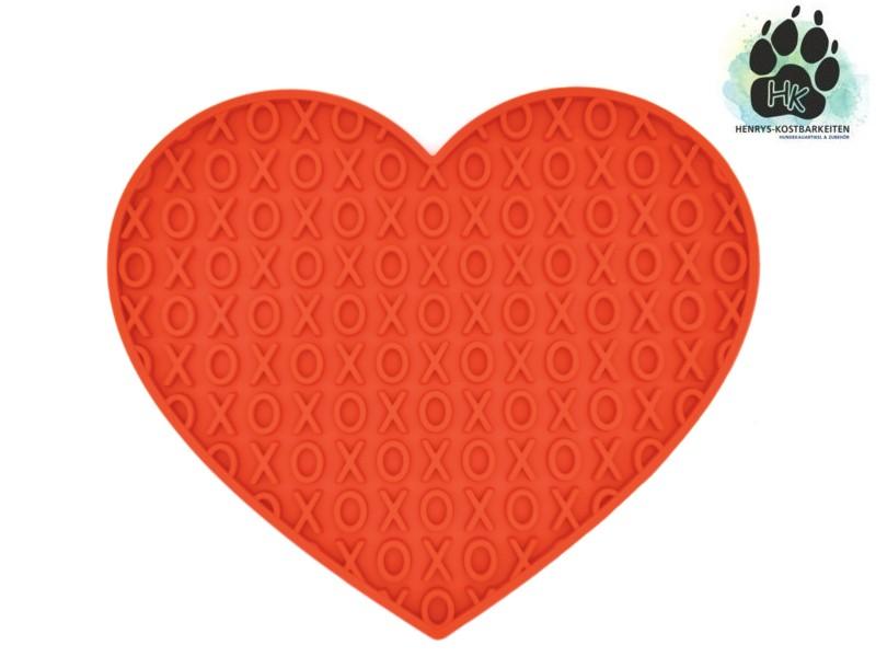 Schleckmatte Herz, rot