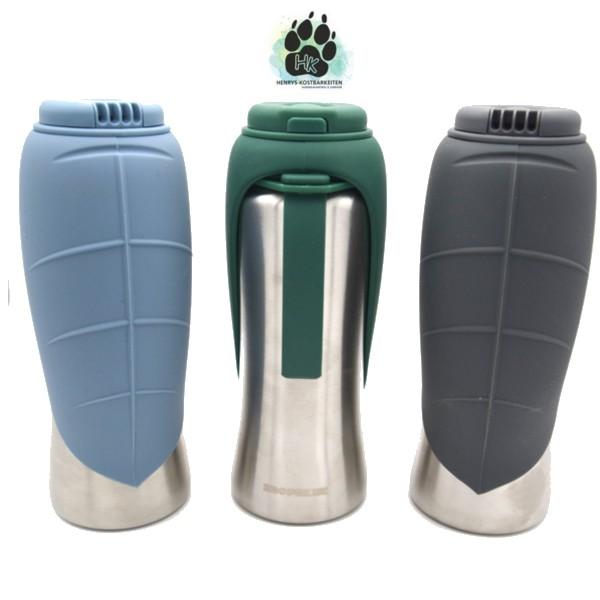 2-in-1  Trinkflasche(Edelstahl) mit Silikonnapf