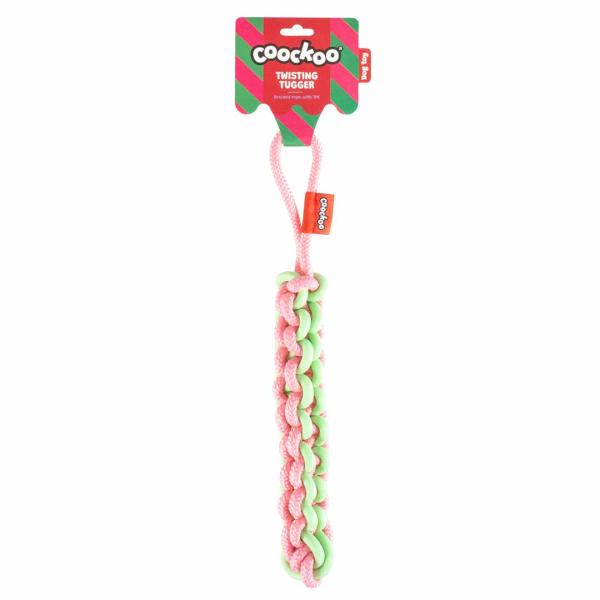 Preview: Hundespielzeug Twisting Tugger grün/rosa von Coockoo